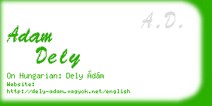 adam dely business card